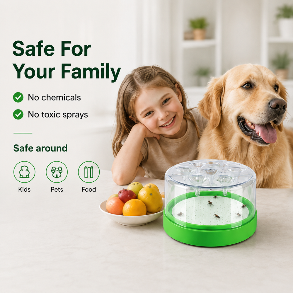 🪰 Reusable Non-Electric Fly & Mosquito Trap – Safe, Durable🏡
