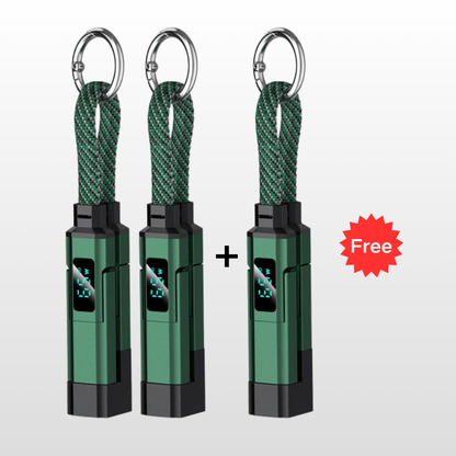 🔥HOT SALE 40% OFF🔥4-in-1 Digital Display Keychain Charging Cable
