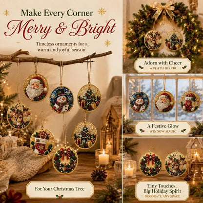 🎅🎄Christmas DIY Diamond Painting Ornaments Kit – Xmas Tree Hanging Craft Decoration✨🎁