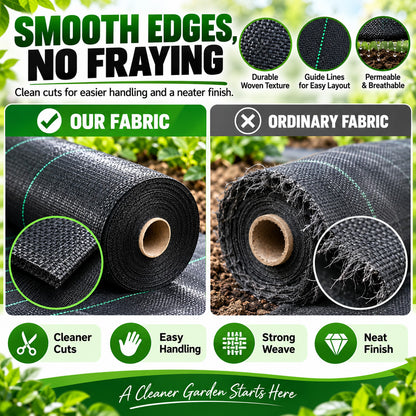🌿 50% OFF NOW! 🧵 Weed Control Fabric – Blocks Sunlight, Breathable & Perfect for Garden Beds & Pathways 📉