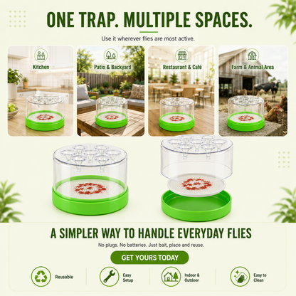 🪰 Reusable Non-Electric Fly & Mosquito Trap – Safe, Durable🏡