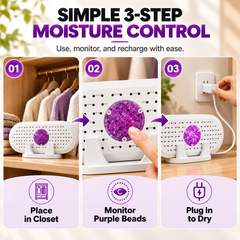 ⏳🔥LIMITED-TIME 50% OFF! ⏰Mini Reusable Household Dehumidifier.