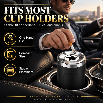🚗Rotating Car Ashtray with Ceramic Inner Liner---A Cleaner Car Starts With One Small Upgrade