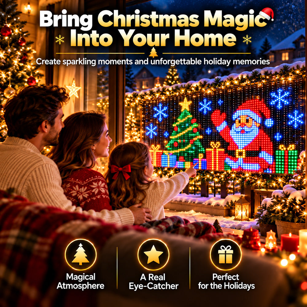 💥LIMITED‑TIME 50% OFF! 🎄 Upgraded Smart Animated Christmas Lights 📱 Tap, Glow & Enjoy the Christmas Magic✨Connect multiple lights – create a shared lighting pattern via the app