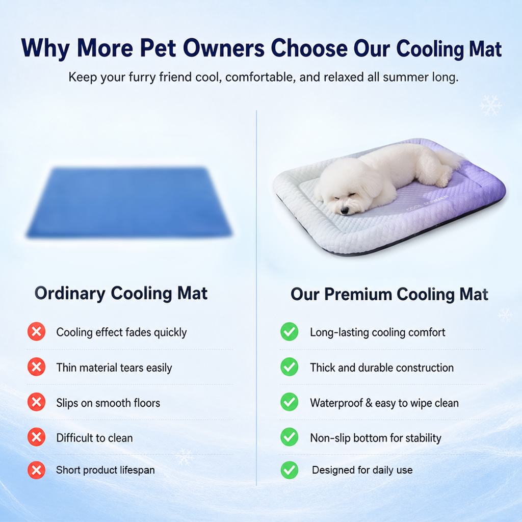 60%off ❄️Pet Cooling Mat for Dogs & Cats 🐾  Naturally Cool Ice-Silk Pad • Breathable, Washable & Soft (Copy)