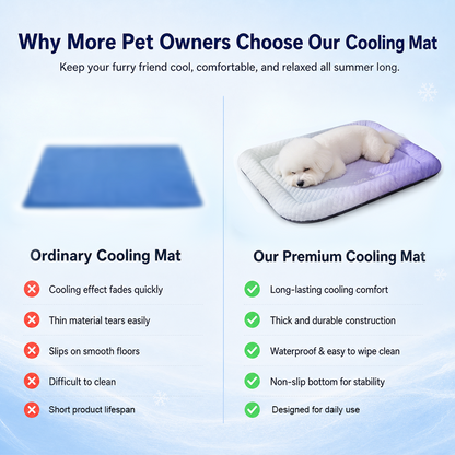 60%off ❄️Pet Cooling Mat for Dogs & Cats 🐾  Naturally Cool Ice-Silk Pad • Breathable, Washable & Soft (Copy)