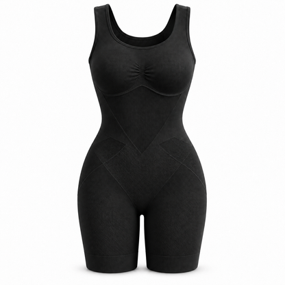 Back Pull Down Easy Bathroom Shaping Bodysuit | Tummy & Butt Contour Shapewear