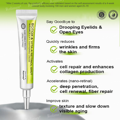 🖤Rolimey® Botox & Vita-A Retinol Shot Wrinkle-Lift Tightening cream - Last Day Promotion 70% OFF