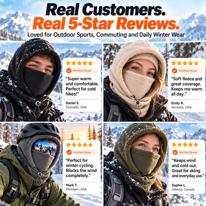 ⌛❄️Limited‑Time 60% OFF ❄️ 3-in-1 Coverage | Thermal Balaclava Face Mask with Adjustable Drawstring