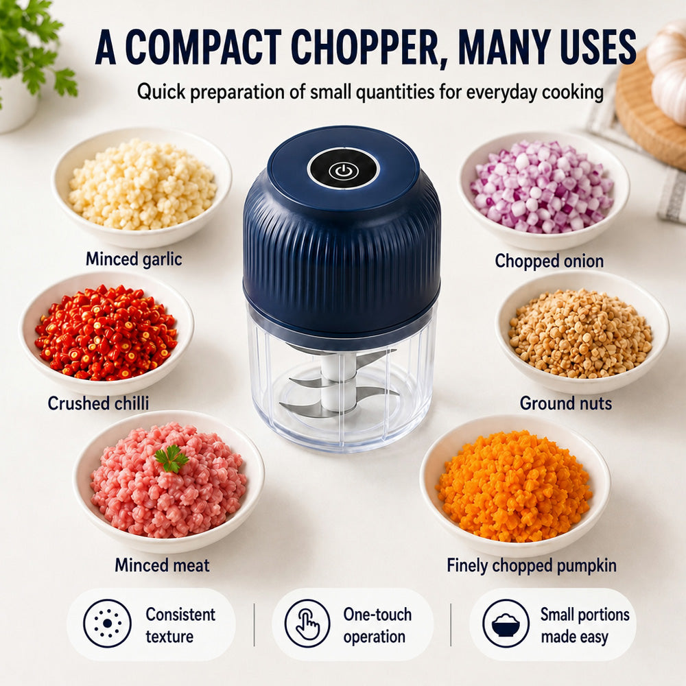 🥳 Mini Electric Garlic Chopper Press with Container & 💕Food processor💕
