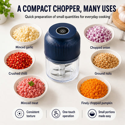 🥳 Mini Electric Garlic Chopper Press with Container & 💕Food processor💕