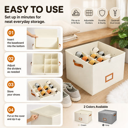 💥Fabric shoe organizer, storage box