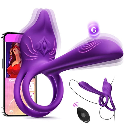 🎁Remifa™ Enchanted Girl Luxe Smart Vibrating Ring – App-Controlled Pleasure for Couples 💫
