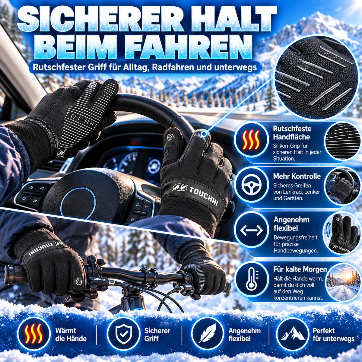 🎁Winter Outdoor Warm Electric Heated Gloves