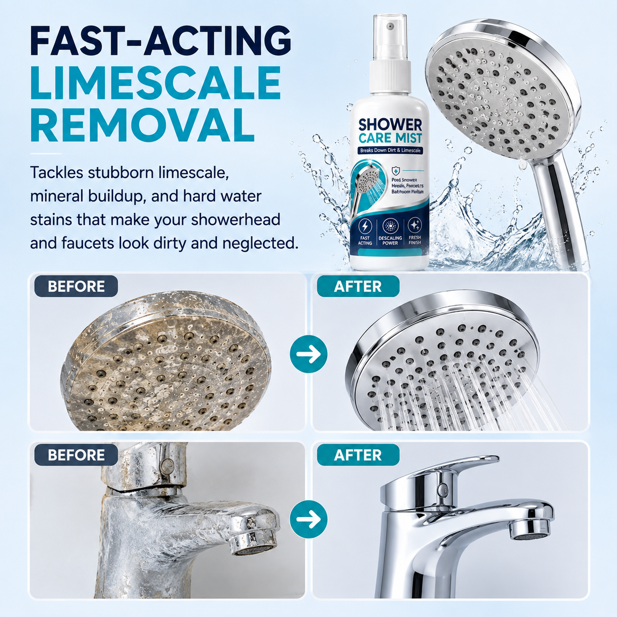 Fast-Acting Shower Limescale Remover Spray