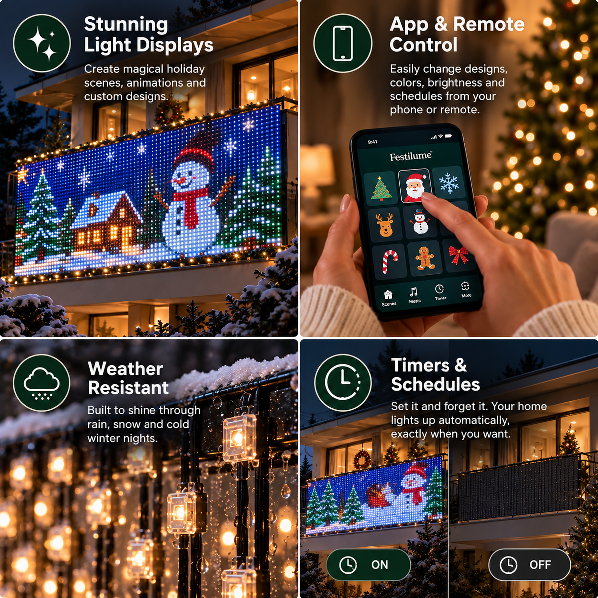 💥LIMITED‑TIME 50% OFF! 🎄 Upgraded Smart Animated Christmas Lights 📱 Tap, Glow & Enjoy the Christmas Magic✨Connect multiple lights – create a shared lighting pattern via the app