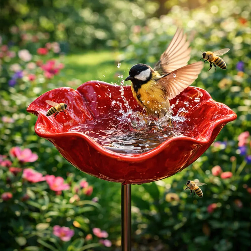 💖🎁 Mother's Day gifts for 2026 with 60% off 🎁Handcrafted metal garden stake featuring a flower and a bird 🐦 (Copy)