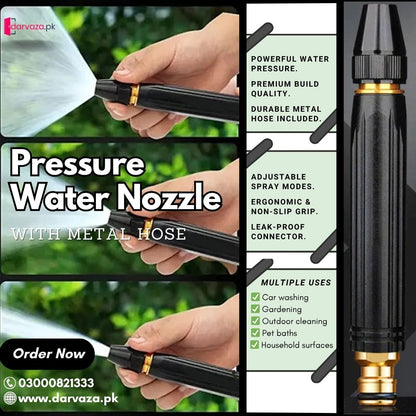 🔥 High Pressure Water Nozzle 💧✨Multi-Purpose for Car, Garden & Household Cleaning