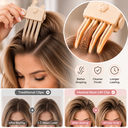 60%off🎉48K+ Sold 💇 Wireless Heated Volumizing Root Lift Clip, Portable Travel Hair Styling Tool for Flat Fine Hair (Copy)
