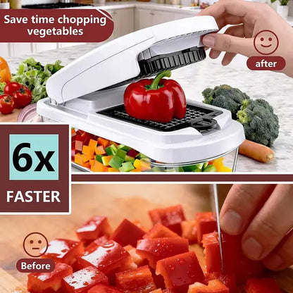 🥕🥕15-in-1 Vegetable Chopper | Multifunctional Food Cutter with Container