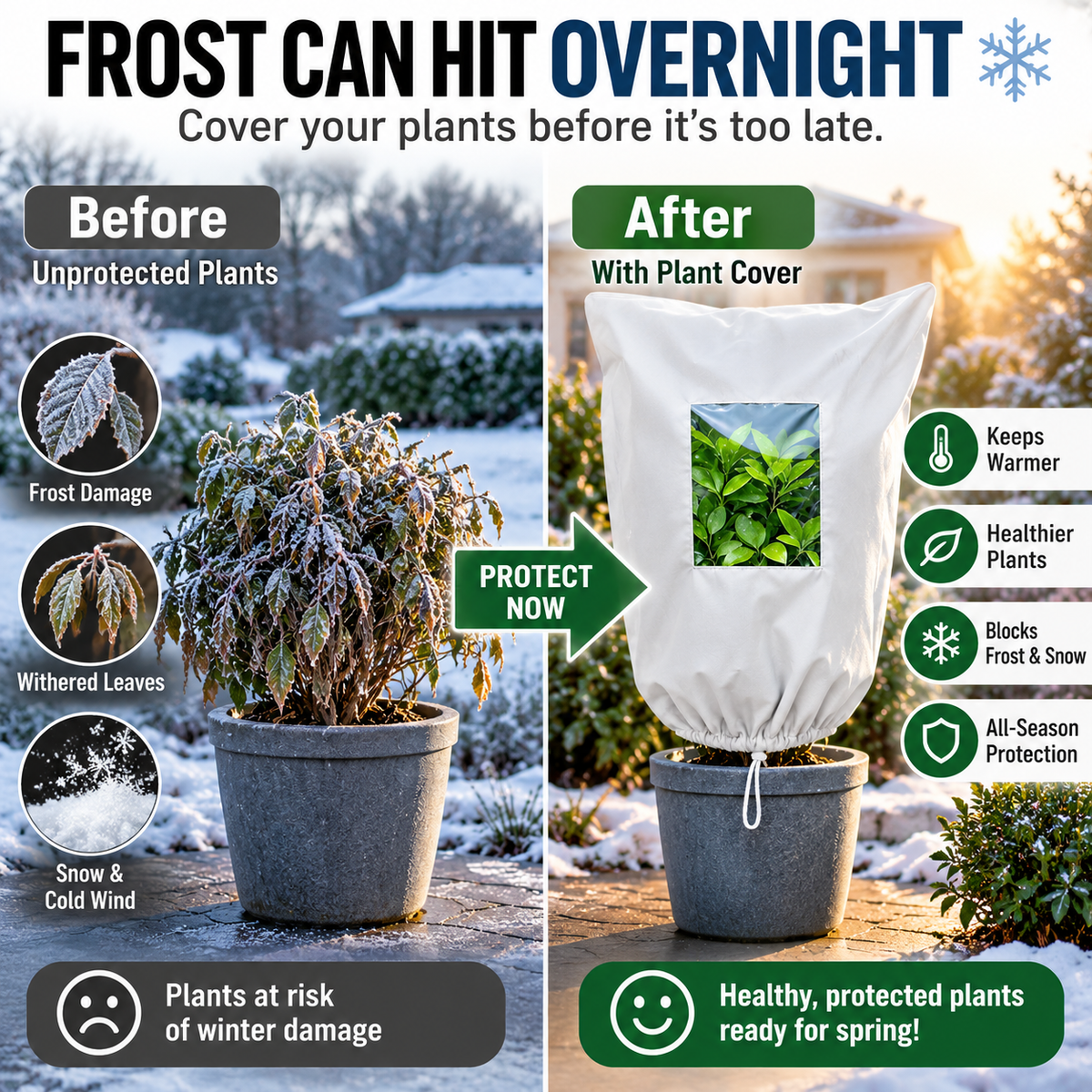 ❄️ Plant Frost Cover | Winter Garden Shield