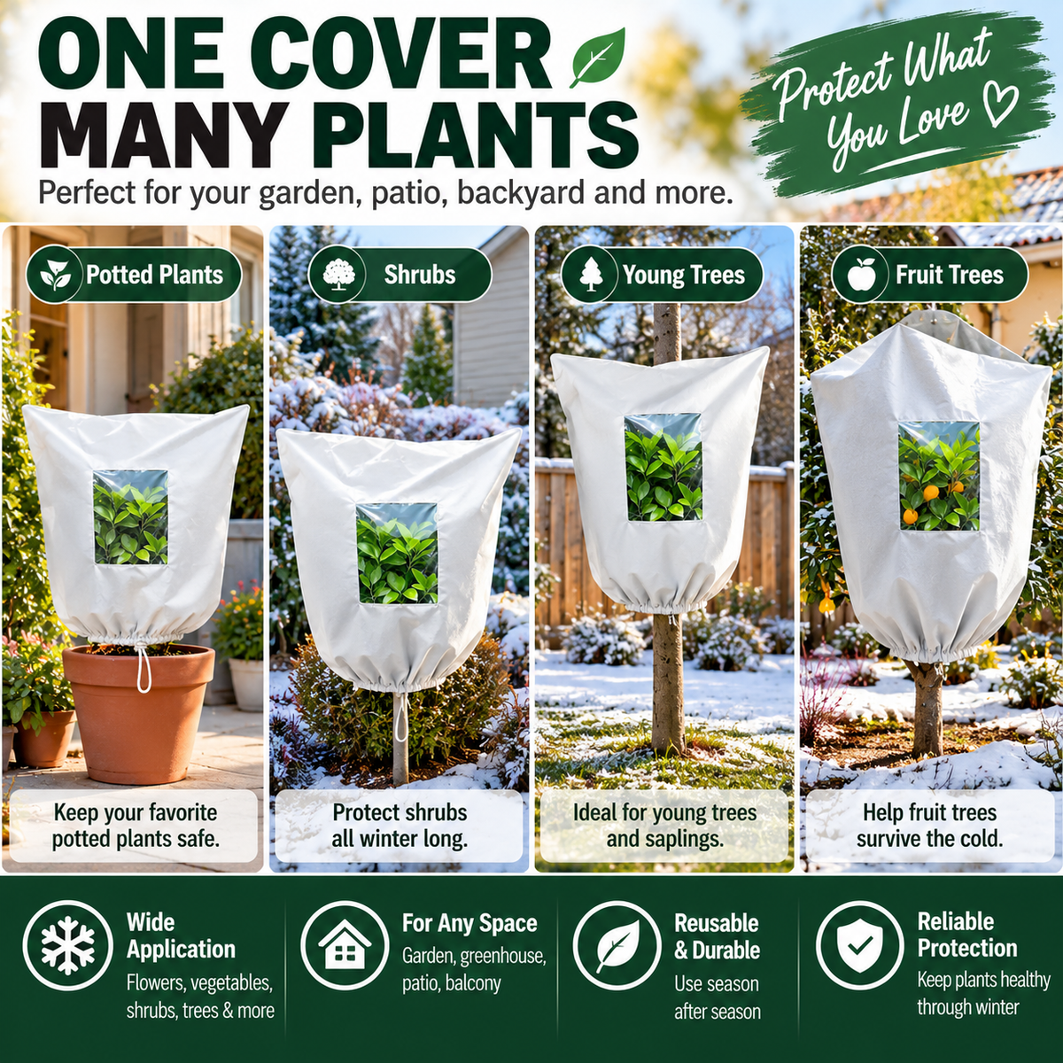 ❄️ Plant Frost Cover | Winter Garden Shield