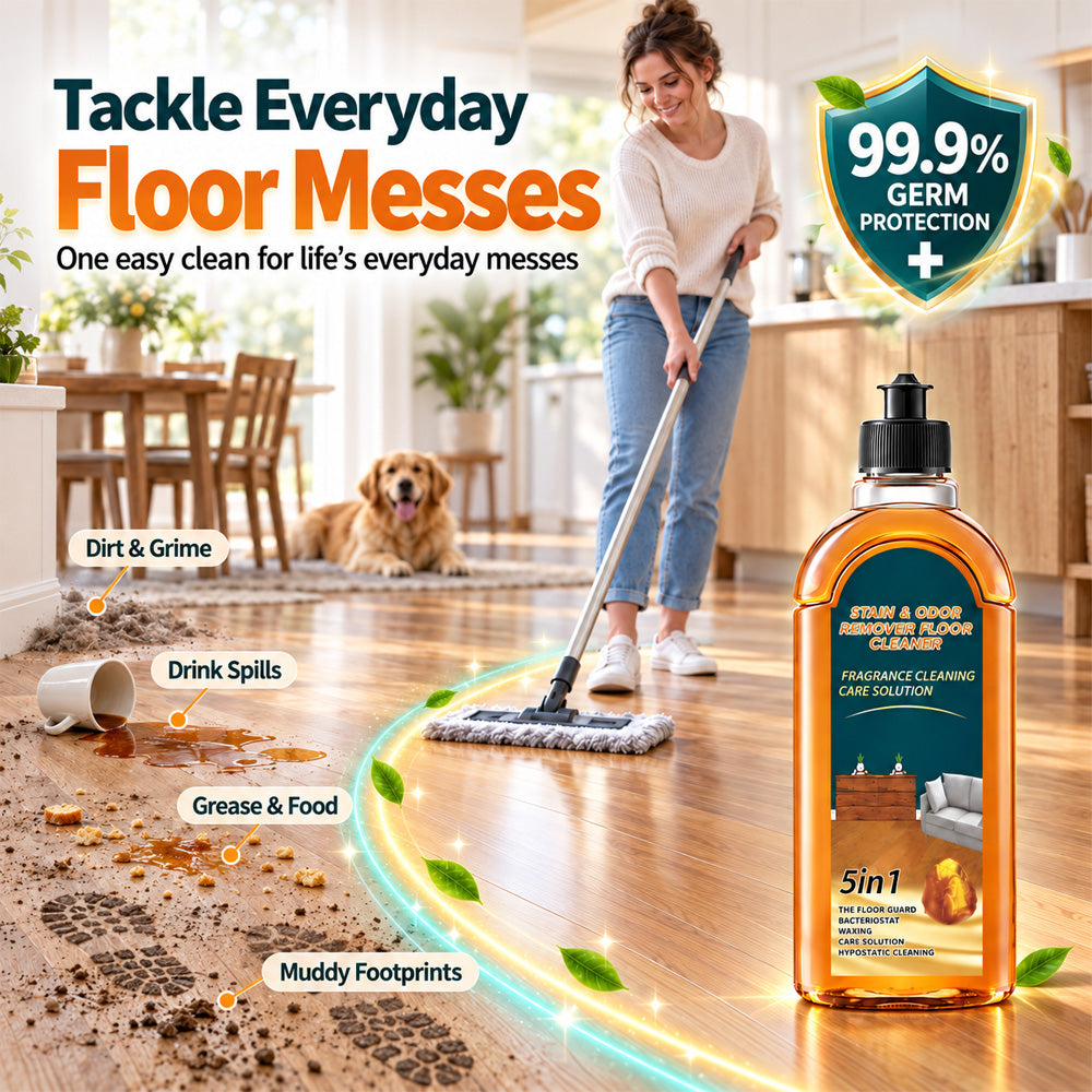 🔥Buy 1 Get 1 Free 🔥 Quick-drying floor cleaner - Removes stains with long-lasting fragrance and bacteria protection 🌟