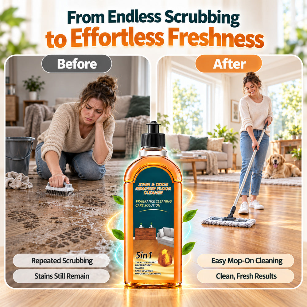 🔥Buy 1 Get 1 Free 🔥 Quick-drying floor cleaner - Removes stains with long-lasting fragrance and bacteria protection 🌟