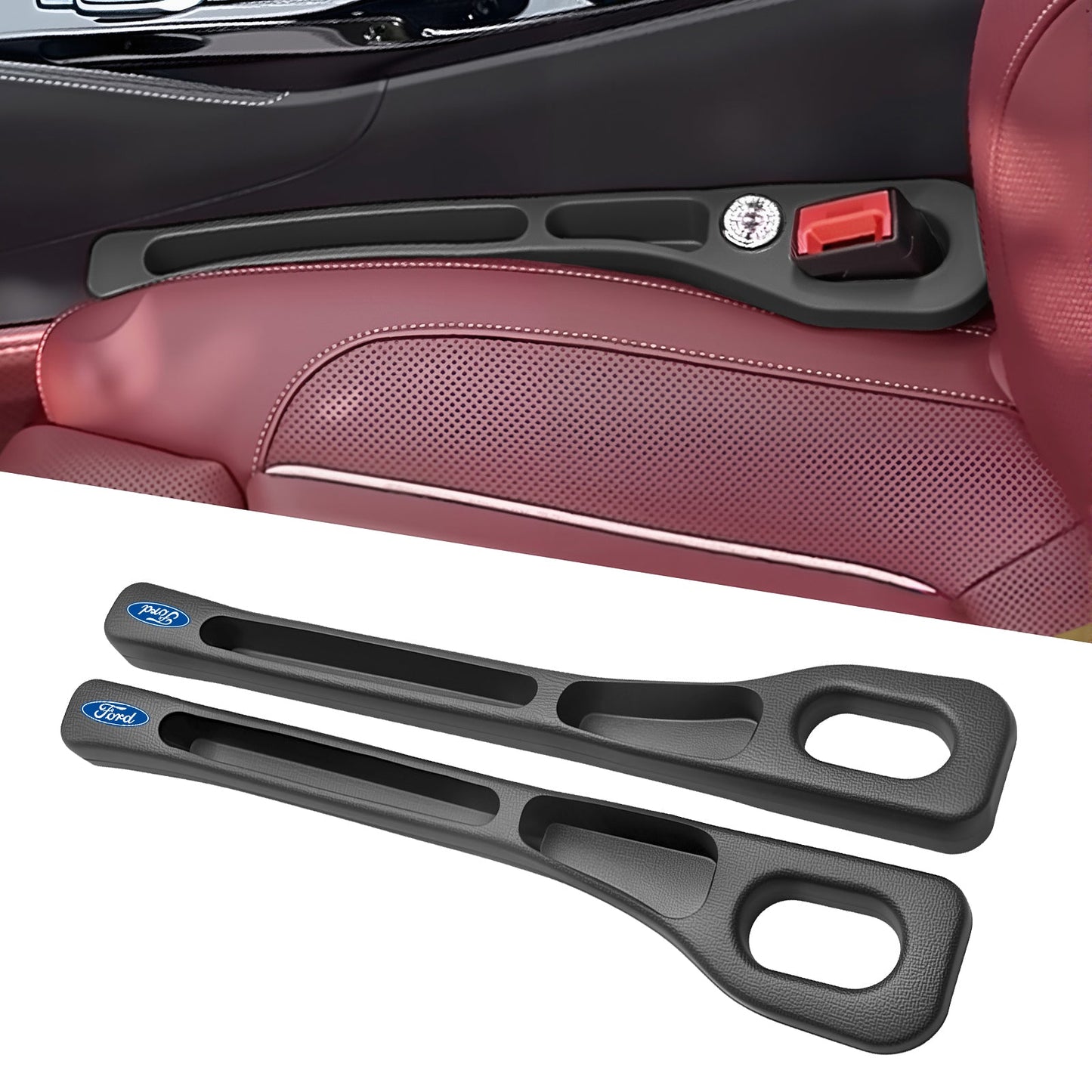 🚗Stop Losing Your Phone Between Car Seats💺🌟Universal Seat-Gap Filler • Double-Slot Organizer🌟