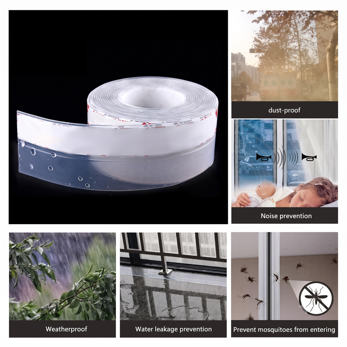 Universal Door Gap Seal Tape – Draft, Dust & Bug Blocker