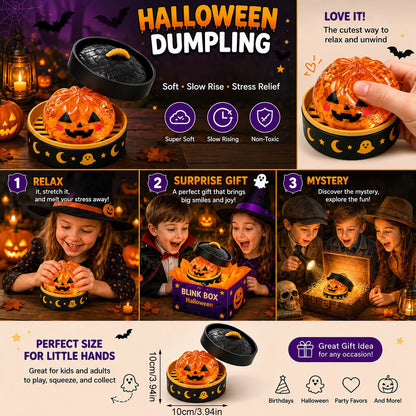 Halloween Ghost Dumpling Glitter Squeeze Toy Set, Spooky Stress Relief Squishy Fidget Toys, Portable Hand Decompression Toy, Halloween Party Favors Trick Treat Bag Fillers Holiday Gifts