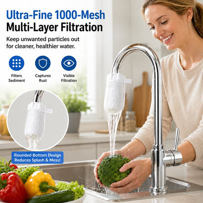🔥LAST DAY 50% OFF💧Faucet Filter Cotton Bags - Universal, 100 PCS Splash-Proof Faucet Filter 🌟Set
