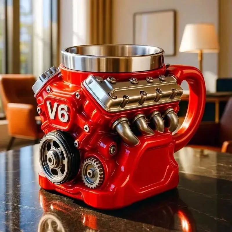 🏎️🎁Engine-themed coffee mug
