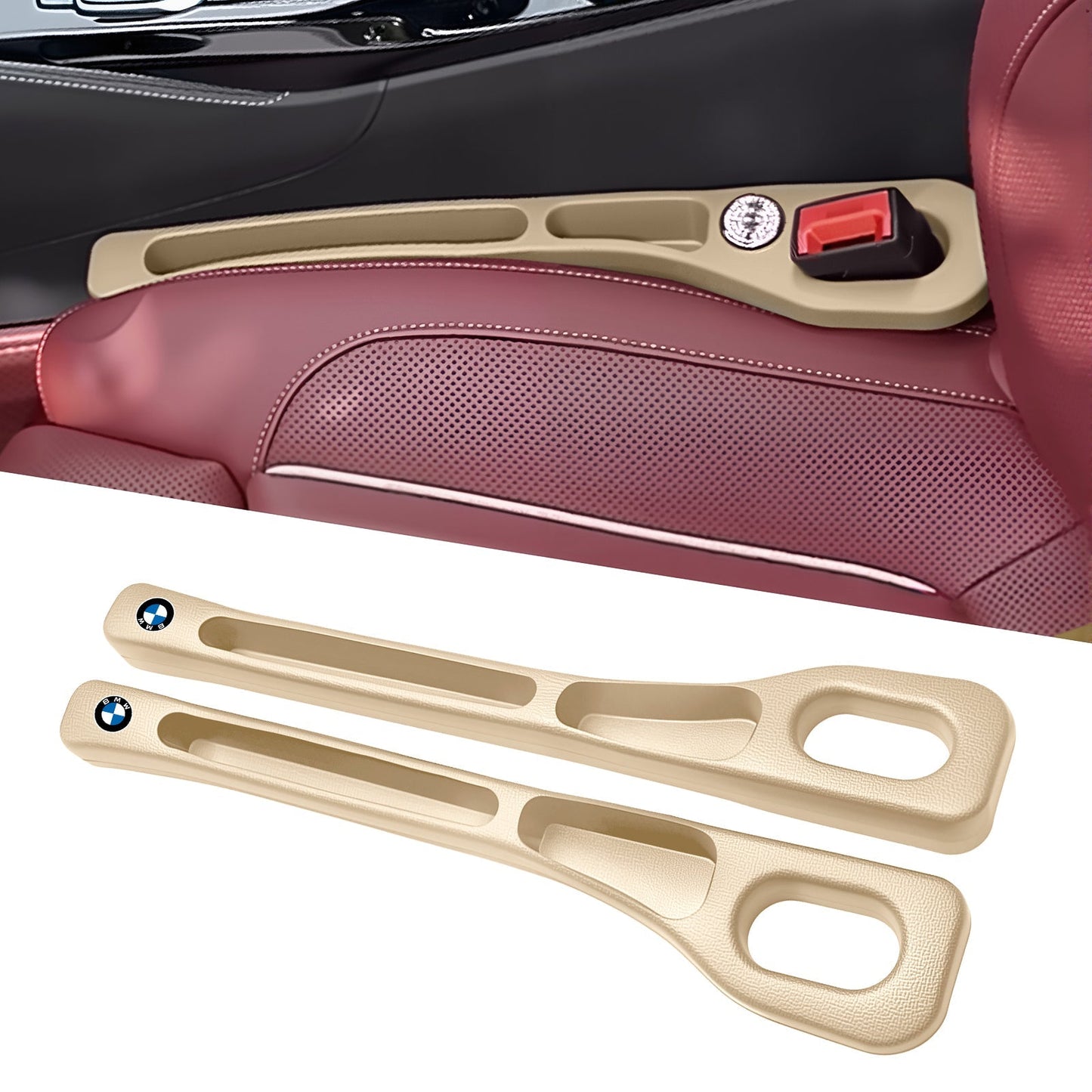 🚗Stop Losing Your Phone Between Car Seats💺🌟Universal Seat-Gap Filler • Double-Slot Organizer🌟