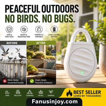 🏆 Last Day Special Price £16.99 ! 🐦Buy 2 Get 1 Free🎁No more trouble from birds, beasts and locusts！Portable Ultrasonic Bird Repellent Keychain
