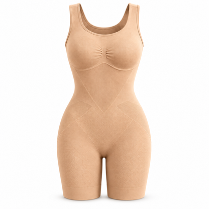 Back Pull Down Easy Bathroom Shaping Bodysuit | Tummy & Butt Contour Shapewear