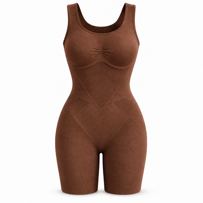 Back Pull Down Easy Bathroom Shaping Bodysuit | Tummy & Butt Contour Shapewear