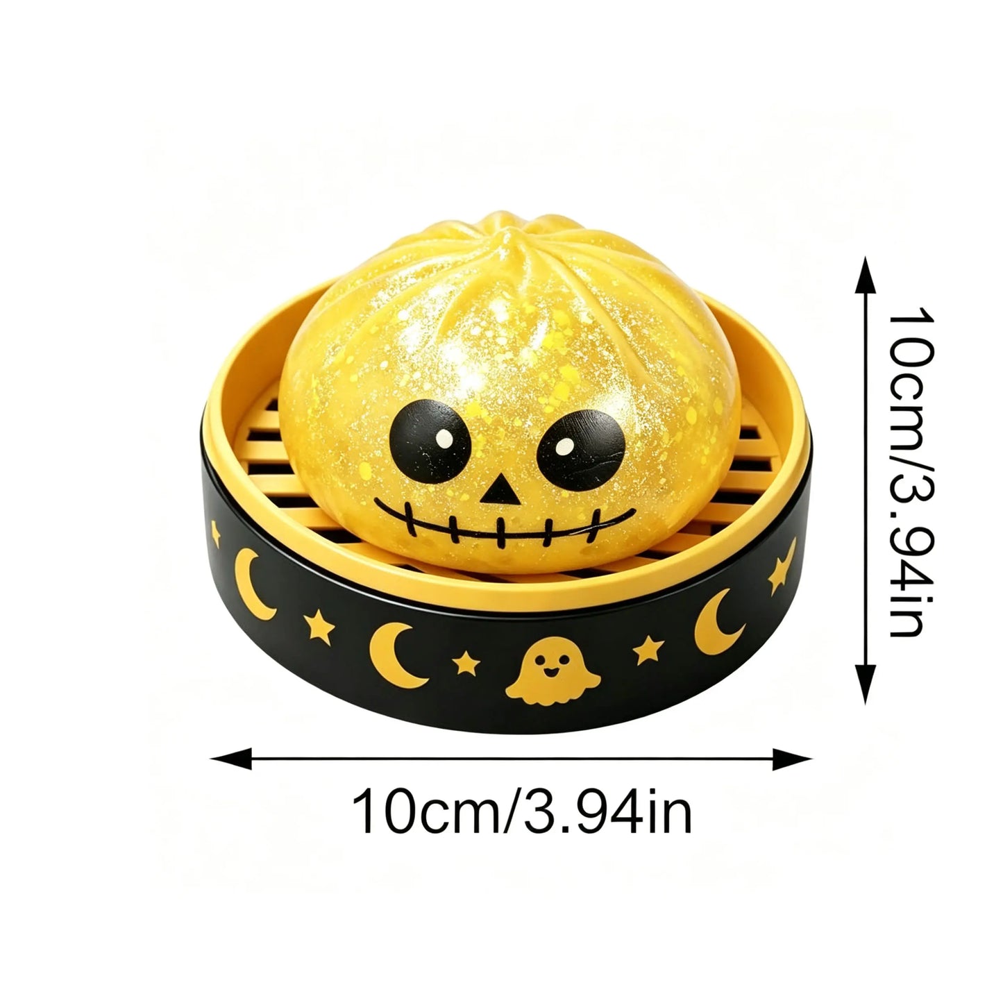 Halloween Ghost Dumpling Glitter Squeeze Toy Set, Spooky Stress Relief Squishy Fidget Toys, Portable Hand Decompression Toy, Halloween Party Favors Trick Treat Bag Fillers Holiday Gifts
