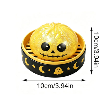 Halloween Ghost Dumpling Glitter Squeeze Toy Set, Spooky Stress Relief Squishy Fidget Toys, Portable Hand Decompression Toy, Halloween Party Favors Trick Treat Bag Fillers Holiday Gifts