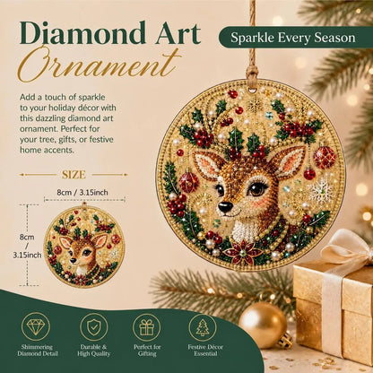 🎅🎄Christmas DIY Diamond Painting Ornaments Kit – Xmas Tree Hanging Craft Decoration✨🎁
