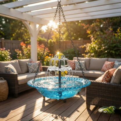 🔥🔥2026 Spring Sale 50% Off--🐦Solar Cascade Hanging Bird Bath Fountain