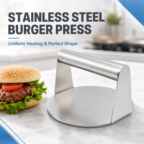 ✨ 50% OFF Burger & Dough Press 🍔 Stainless Steel Burger Press 4.72" Round Smash Burger Press‑ Pro Non‑Stick Burger Smasher 🍔