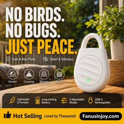 🏆 Last Day Special Price £16.99 ! 🐦Buy 2 Get 1 Free🎁No more trouble from birds, beasts and locusts！Portable Ultrasonic Bird Repellent Keychain