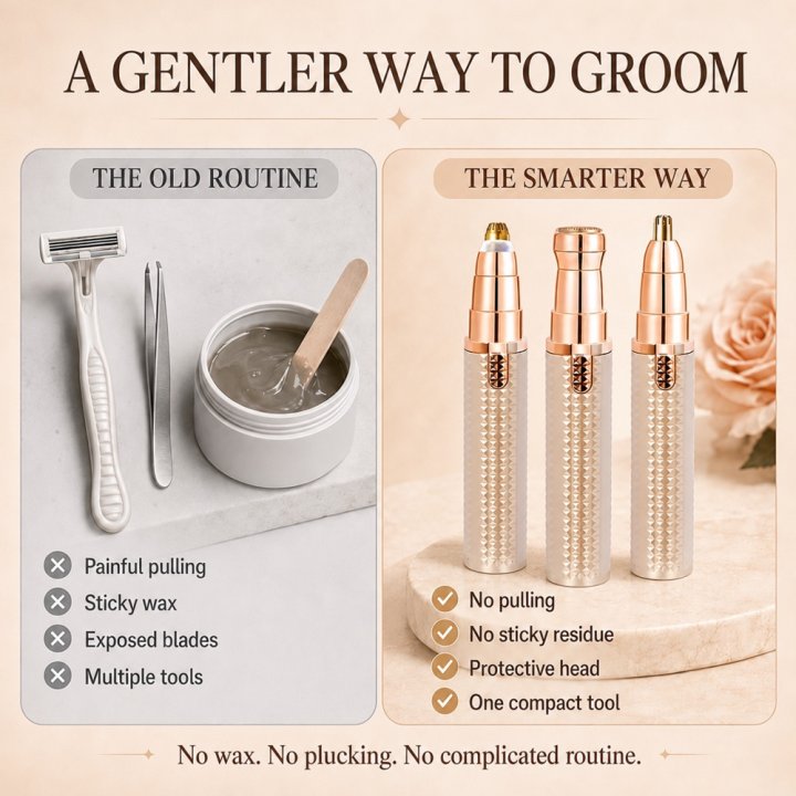 🔥3-in-1 Electric Beauty Tool — Your Salon-Like Look At Home Shape Perfect Brows, Remove Unwanted Facial Hair & Stay Smooth In Seconds With One Easy-To-Use Grooming Device