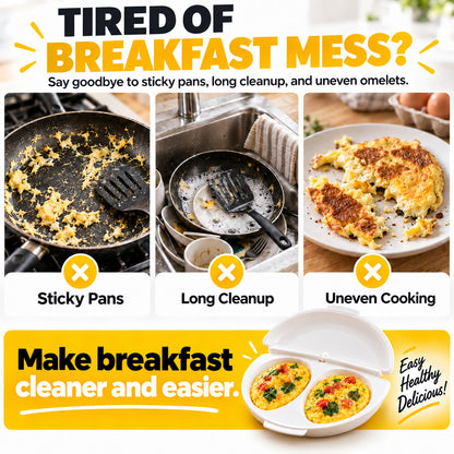 🍳 2-in-1 Microwave Omelet & Egg Cooker