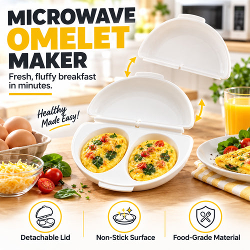 🍳 2-in-1 Microwave Omelet & Egg Cooker