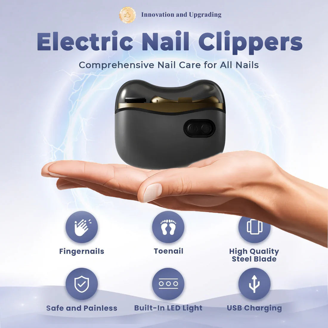 2026 Upgraded 2-in-1 Electric Nail Clipper & Polisher