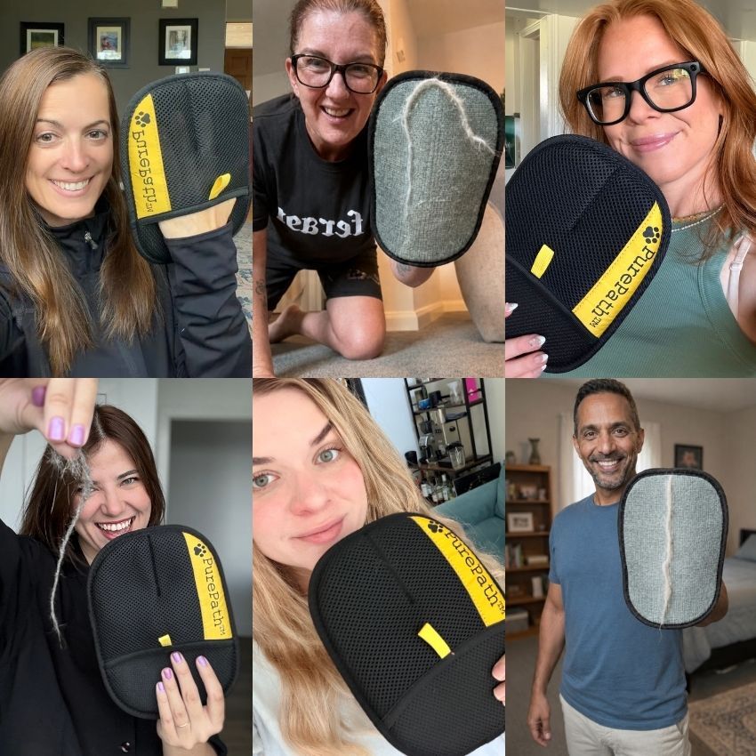 🐾🧤50%OFF|Pet Hair Remover Glove✨ Removes Dog & Cat Hair In Seconds ♻️ Reusable 1000+ Times 🛋️ Works On Sofas, Clothes & Cars