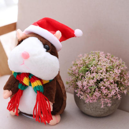 🐹 Last Day Special Price £9.99! Free Shipping！✨Talking Hamster Plush – repeats whatever you say, auto head-shaking, hilarious fun for kids & adults.🎁