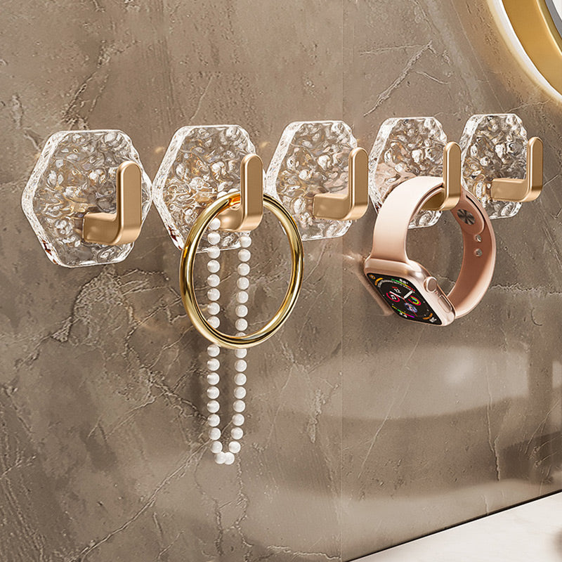 🥳2026 HOT SALE🥳💞50K+ SOLD!🧲💛 50% OFF! 5 PCS Punch-Free Adhesive Hooks – L‑shaped, 3kg capacity. No drilling, no trace. Perfect for bathroom & kitchen. 🛁✨